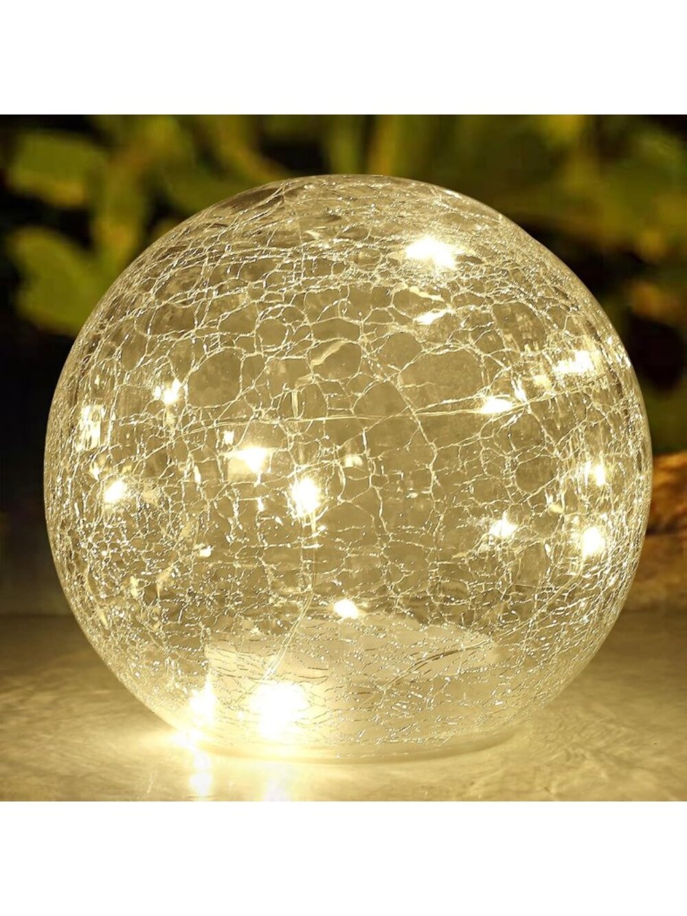 Battery Operated LED Crackle Globe Lamp - Perfect for Holiday Decor & Gifts